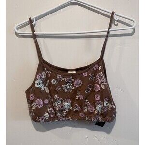 Urban Outfitters- Brown Floral Sports Bra M